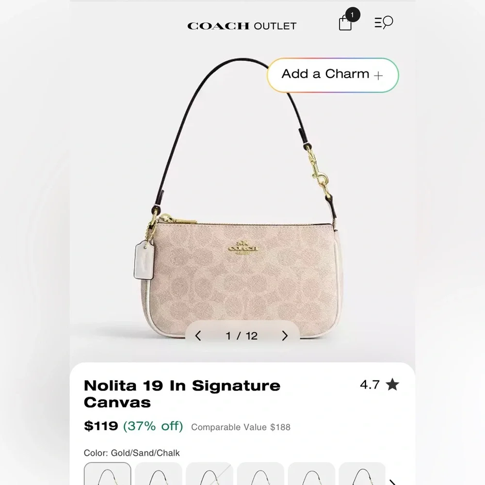 Coach Nolita 19 in Purple - Picture 7 of 7